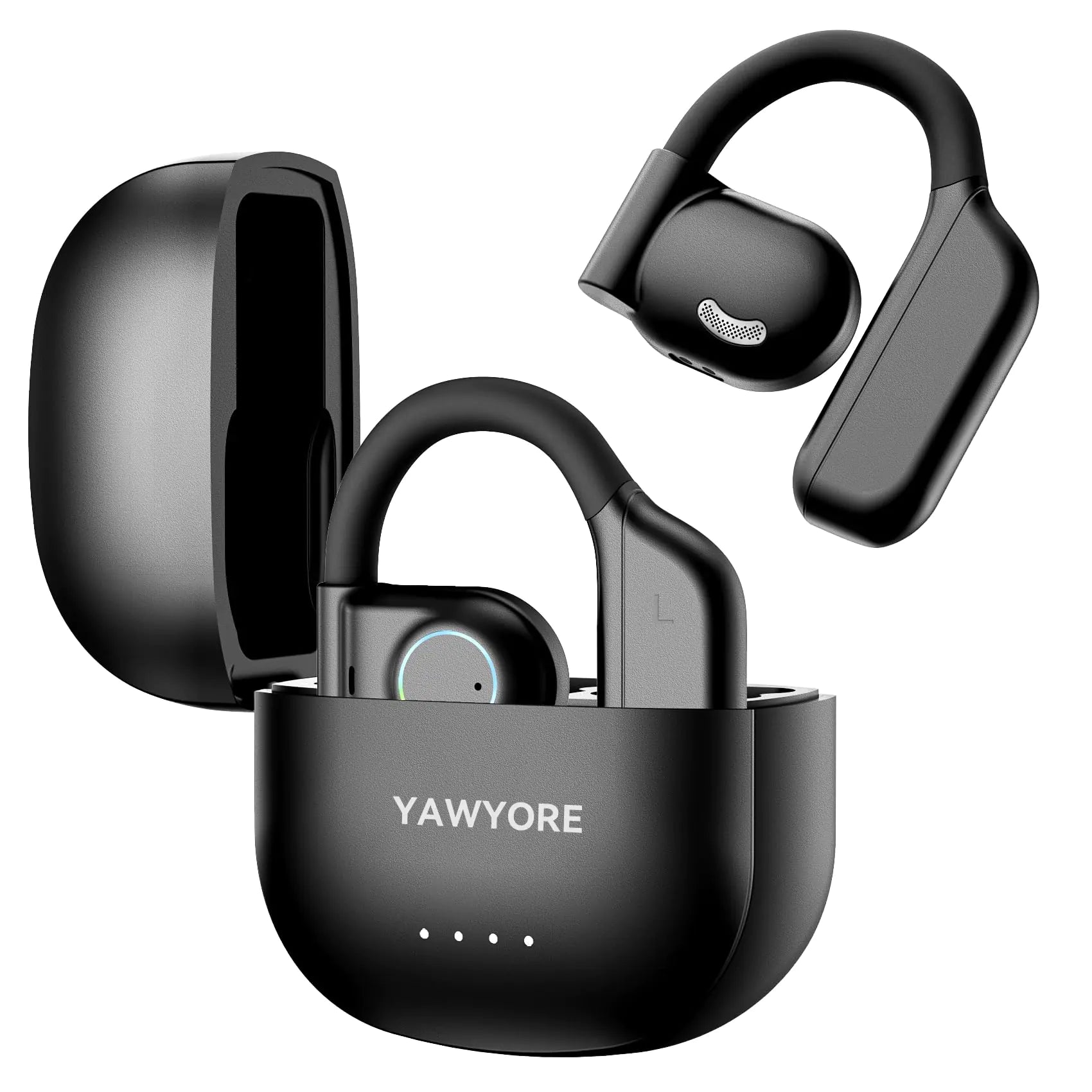YAWYORE Open-Ear Bluetooth Earbuds w/Mic | 60H Playtime